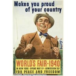 NEW YORK'S WORLD'S FAIR 1939/40 POSTER SCOTT ART 