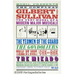 MOBIL POSTER GILBERT AND SULLIVAN AL HIRSCHFELD P