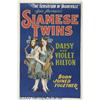Image 2 : C1920 SIAMESE TWINS HILTON SISTERS SIDESHOW POSTE