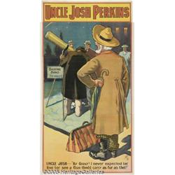 1907 THEATER POSTER UNCLE JOSH PERKINS 3 SHEET Un