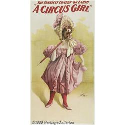 1890 THEATER 3 SHEET POSTER A CIRCUS GIRL A Circu