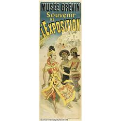 JULES CHERET 1889 POSTER MUSEE GREVIN PARIS EXPO 