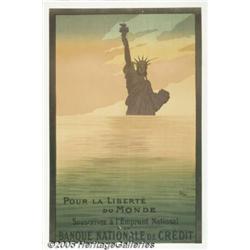 WW I POSTER FRANCE POUR LE LIBERTE 1918 SEM Pour 