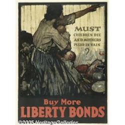 WW I POSTER MUST CHILDREN DIE 1918 RALEIGH Must C