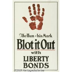 WW I POSTER HUN...BLOT IT OUT ST. JOHN 1917 The H