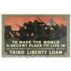 Image 1 : WWI POSTER TO MAKE THE WORLD A DECENT PLACE 1918 