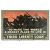 Image 2 : WWI POSTER TO MAKE THE WORLD A DECENT PLACE 1918 