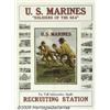 WWI POSTER US MARINES SOLDIERS OF THE SEA 1918 U.