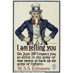 WW I POSTER UNCLE SAM (I AM TELLING) FLAGG 1918 I