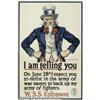 WW I POSTER UNCLE SAM (I AM TELLING) FLAGG 1918 I