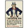 Image 2 : WW I POSTER UNCLE SAM (I AM TELLING) FLAGG 1918 I