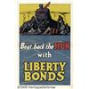 Image 2 : WW I POSTER BEAT BACK THE HUN 1918  Beat Back The