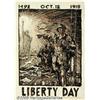Image 2 : WW I POSTER LIBERTY DAY STATUE OF LIBERTY 1918 Li