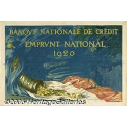 WW I LOAN POSTER FRANCE 1920 CAPIELLO Banque Nati