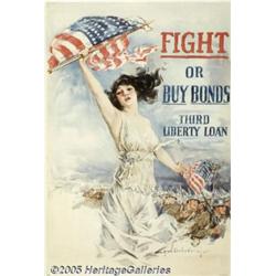 WW I POSTER FIGHT OR ... 1917 CHRISTY(30 X 40) Fi
