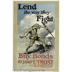 WW I POSTER LEND THE WAY 1918 ASHE Lend The Way T