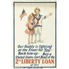 Image 2 : WW I POSTER OUR DADDY 1917 LOAN Our Daddy is Figh