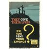 Image 1 : WORLD WAR I POSTER THEY GIVE THEIR LIVES 1918 The
