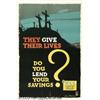 Image 2 : WORLD WAR I POSTER THEY GIVE THEIR LIVES 1918 The