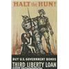 Image 1 : WORLD WAR I POSTER HALT THE HUN 1918 RALEIGH Halt