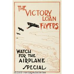 WORLD WAR I POSTER AIRPLANE SPECIAL 1919 Victory 
