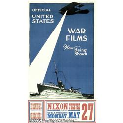 WORLD WAR I POSTER WAR FILMS PERSHING 1918 Offici