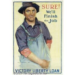 WORLD WAR I POSTER WE'LL FINISH...1918 Sure! We'l