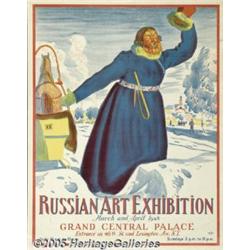 1924 NEW YORK RUSSIAN ART EXHIBITION POSTER Russi