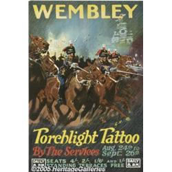 WEMBLEY 1924 TORCHLIGHT TATTOO POSTER Torchlight 