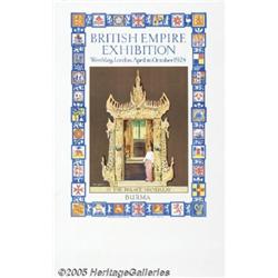 BRITISH EMPIRE EXHIBITION POSTER MANDALAY 1924 Br