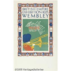 BRITISH EMPIRE EXHIBITION MUSIC POSTER 1925 Briti