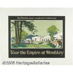 1924 TOUR THE EMPIRE AT WEMBLEY B.E.E. POSTER Tou