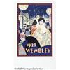 Image 1 : 1925 WEMBLEY AT NIGHT B.E.E. POSTER NEVINSON Brit
