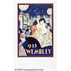 Image 2 : 1925 WEMBLEY AT NIGHT B.E.E. POSTER NEVINSON Brit