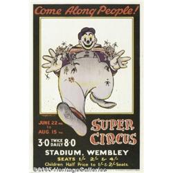LONDON SUPER CIRCUS 1928 CLOWN IMAGE WEMBLEY Supe