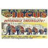 Image 1 : KELLY & MILLER CIRCUS CHEVROLET POSTER C1948 Kell