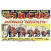 Image 2 : KELLY & MILLER CIRCUS CHEVROLET POSTER C1948 Kell