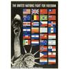 Image 2 : WORLD WAR II POSTER UNITED NATIONS FLAGS 1942 Uni