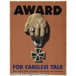 WORLD WAR II POSTER CARELESS TALK DOHANOS 1944 Aw