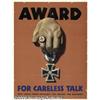 Image 1 : WORLD WAR II POSTER CARELESS TALK DOHANOS 1944 Aw
