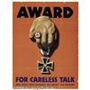Image 2 : WORLD WAR II POSTER CARELESS TALK DOHANOS 1944 Aw