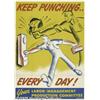 Image 1 : WORLD WAR II POSTER KEEP PUNCHING 1943 Keep Punch