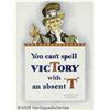 Image 1 : WORLD WAR II POSTER UNCLE SAM/VICTORY 1942 You Ca