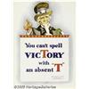 Image 2 : WORLD WAR II POSTER UNCLE SAM/VICTORY 1942 You Ca