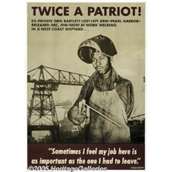 WORLD WAR II POSTER TWICE A PATRIOT 1944 Twice a 