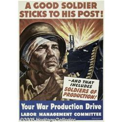 WORLD WAR II POSTER A GOOD SOLDIER....1943 A Good