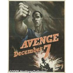 WORLD WAR II POSTER AVENGE DEC 7 1942 Avenge Dece