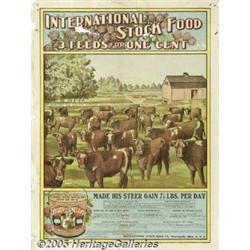 C1900 INTERNATIONAL STOCK FOOD CATTLE POSTER Inte
