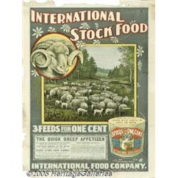 C1900 INTERNATIONAL STOCK FOOD SHEEP POSTER Inter