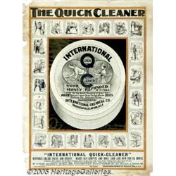1895 QUICK CLEANER ADVERTISING POSTER Internation